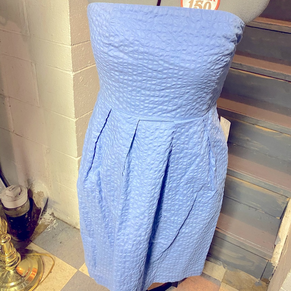 Pale Blue Strapless Dress